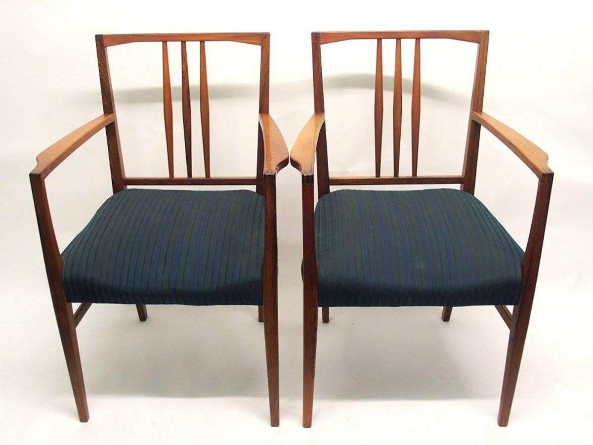 Mid-Century Modern Gordon Russell. Suite de salle à manger Burford en bois de rose et acajou du designer WH Russell en vente