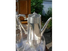 Richard Hunt. A Rare Silver Plated Six Piece Matching Tea and Coffee Service.