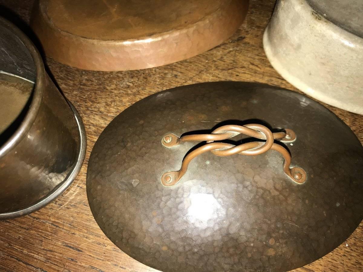 hammered copper butter dish