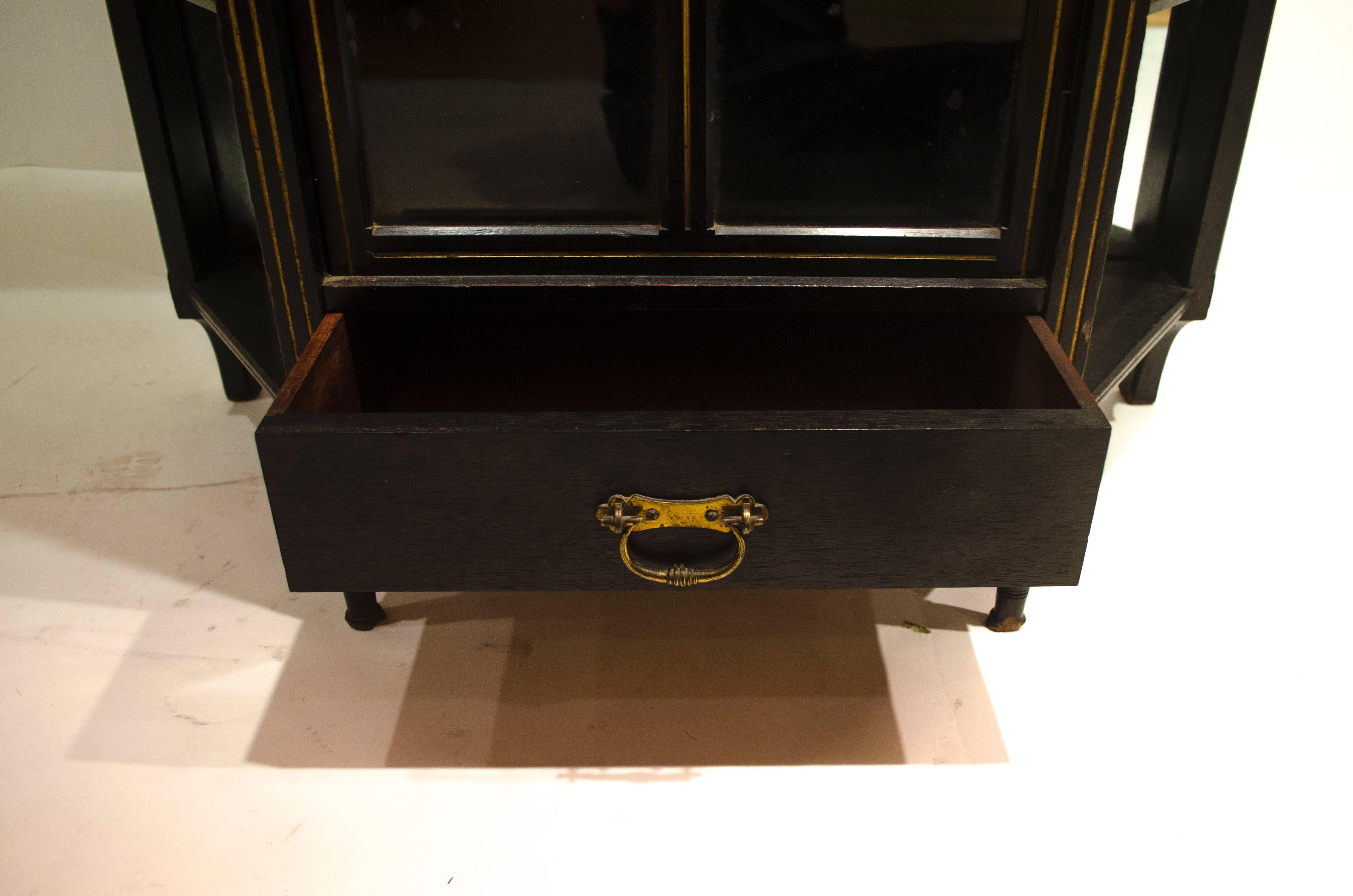 Late 19th Century E W Godwin, William Watt, an Important Anglo-Japanese Ebonised Display Cabinet For Sale