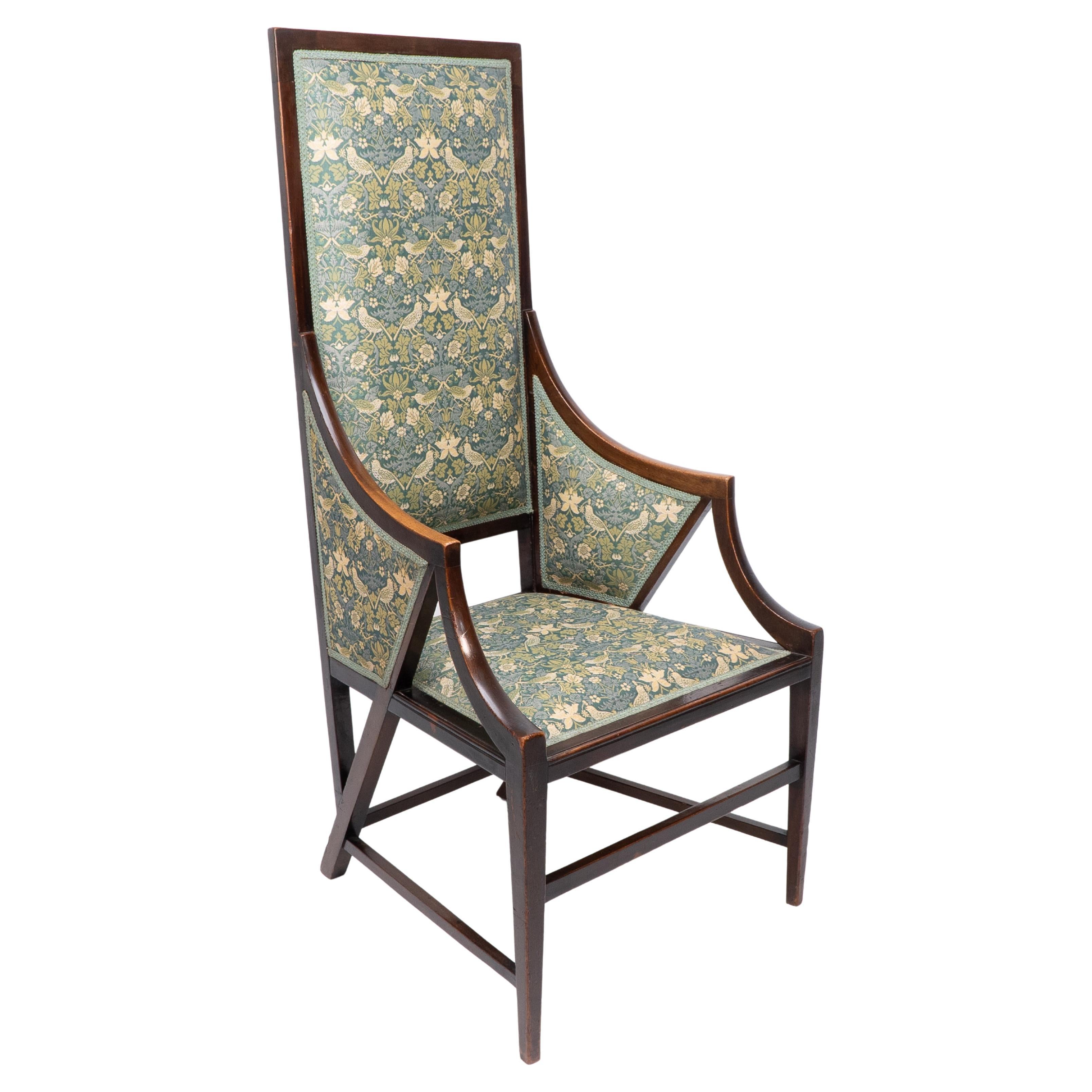 Giacomo Cometti, ein raffinierter Sessel im anglo-japanischen Stil mit kantigem Design im Angebot