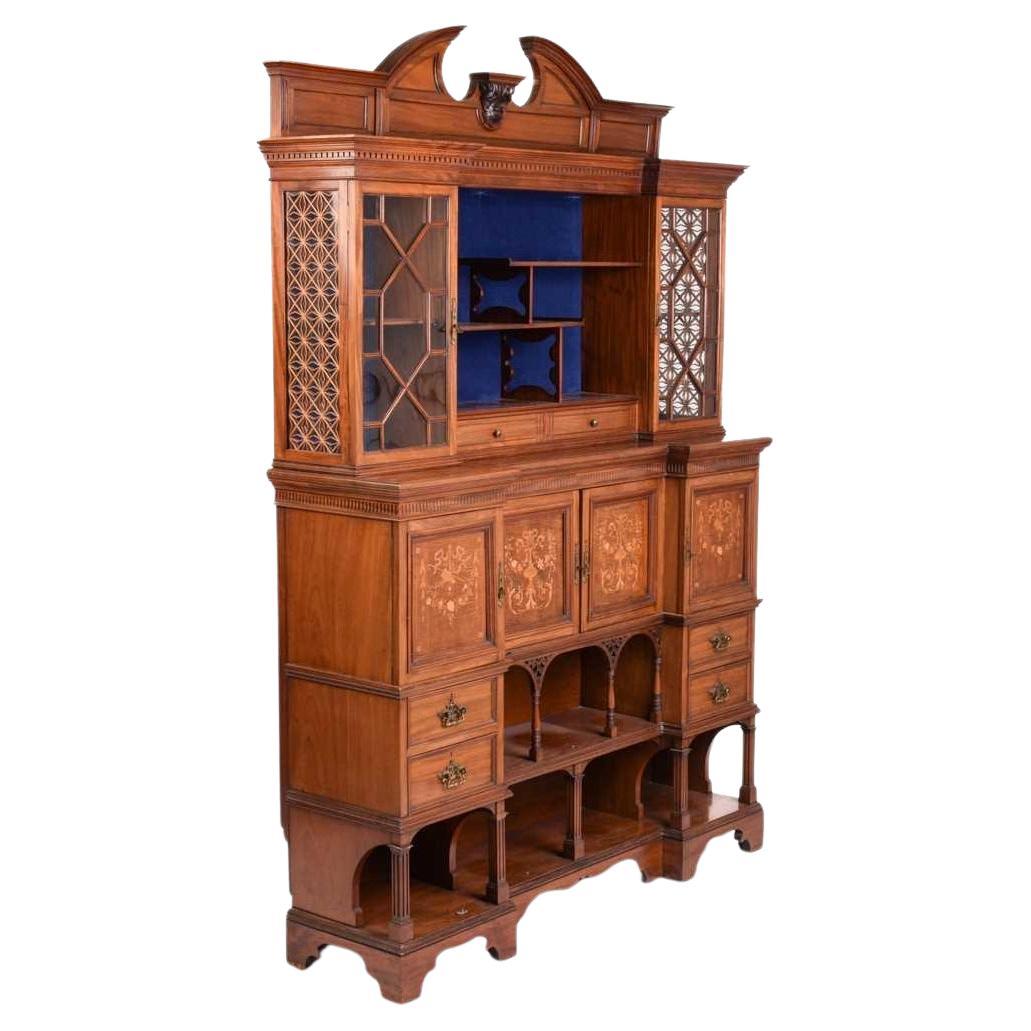 Collinson and Lock attributed. A rare Anglo-Japanese inverted mahogany sideboard For Sale