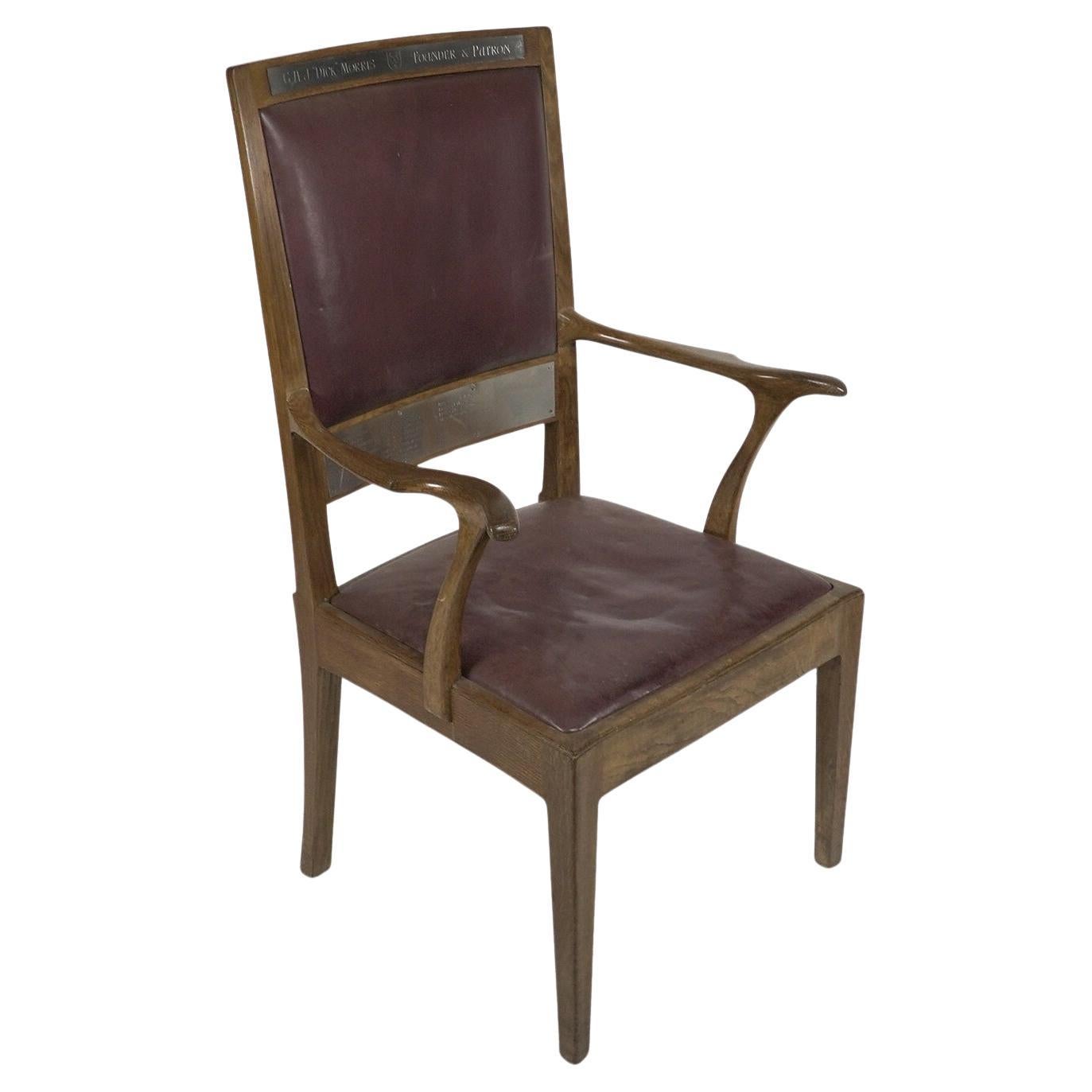 Edward Barnsley. Commissioned by G H J Morris An Arts & Crafts Cotswold armchair