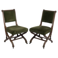 Charles Bevan A pair of Gothic Revival side chairs