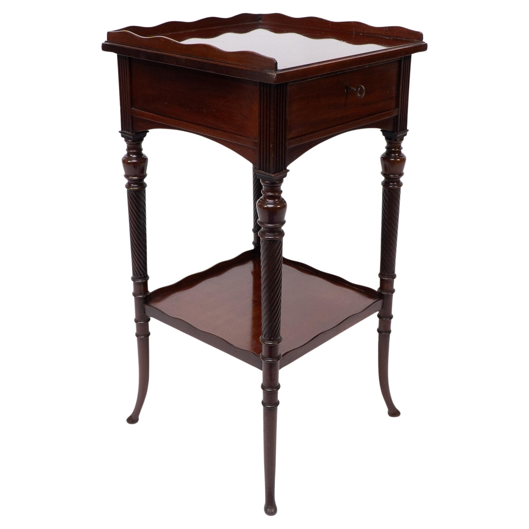 E W Godwin attr, for Collinson & Lock. An Aesthetic Movement mahogany side table For Sale