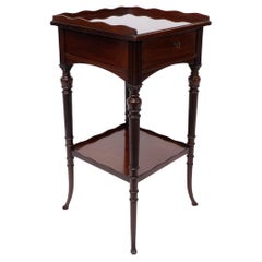 E W Godwin attr, for Collinson & Lock. An Aesthetic Movement mahogany side table