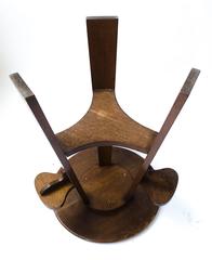 Norman & Stacey Rare Arts & Crafts Oak Ebony & Pewter inlaid Dominoes Side Table