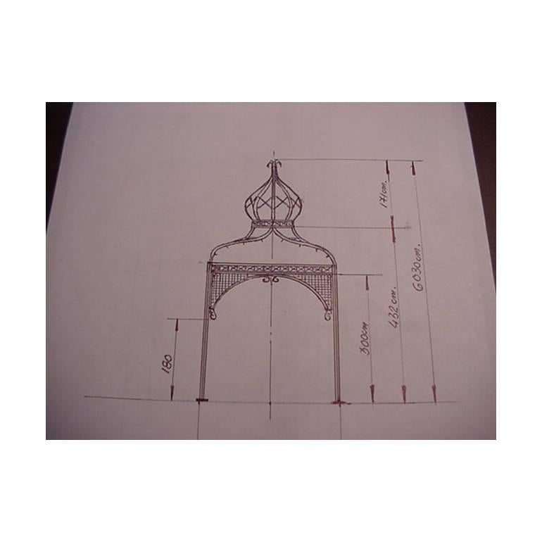 Structure de jardin mauresque en fer forgé et en fonte datant du milieu de l'ère victorienne - Pergola ou structure de jardin décorative en vente 11