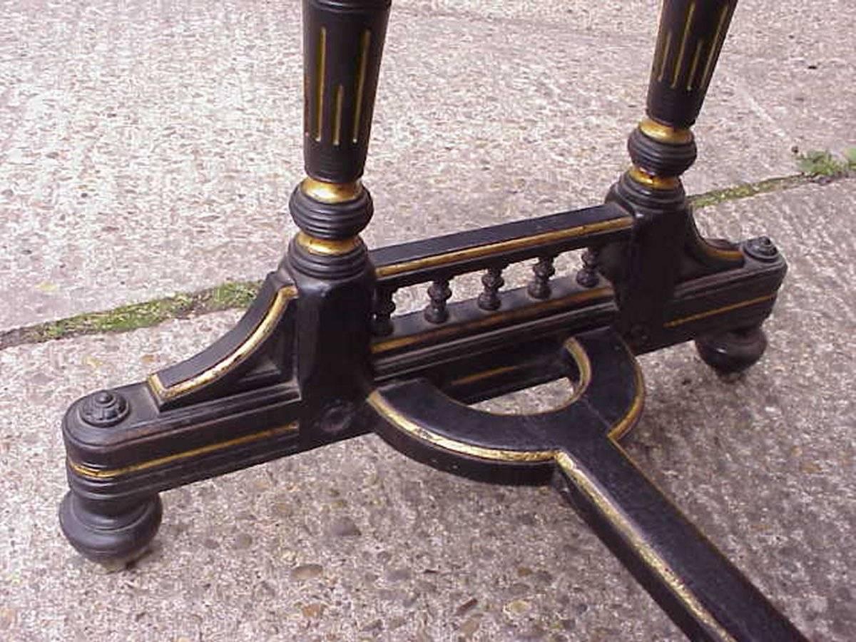 Bruce Talbert Attri, Gillows Lancaster, Aesthetic Movement Ebonised & Gilt Desk 2