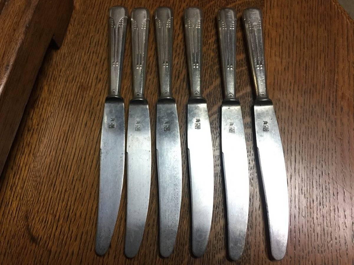 Arts and Crafts Complete WMF 156 Piece Cutlery Set. Model 34 Number 34 For Sale