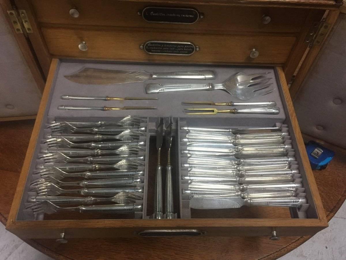 Complete WMF 156 Piece Cutlery Set. Model 34 Number 34 In Good Condition For Sale In London, GB