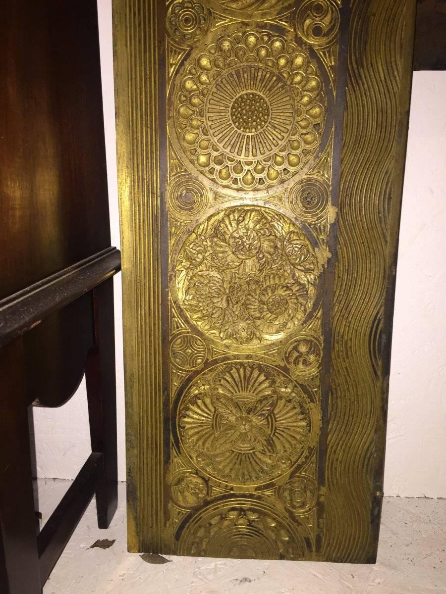 A Rare & Important Anglo-Japanese Cast Brass Fireplace Insert by Thomas Jeckyll 1