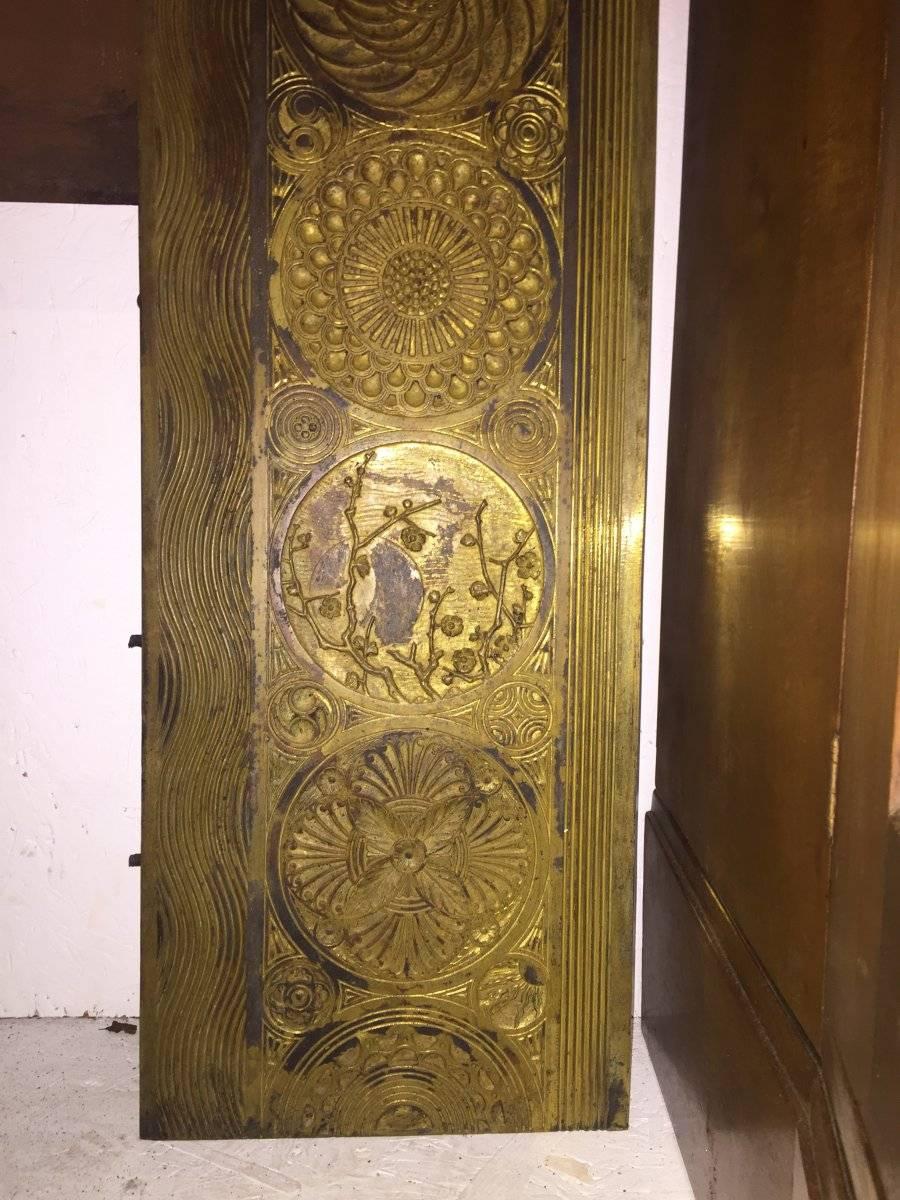 A Rare & Important Anglo-Japanese Cast Brass Fireplace Insert by Thomas Jeckyll 2