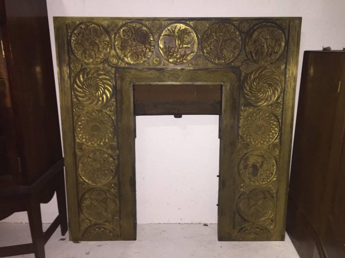 A Rare & Important Anglo-Japanese Cast Brass Fireplace Insert by Thomas Jeckyll 3