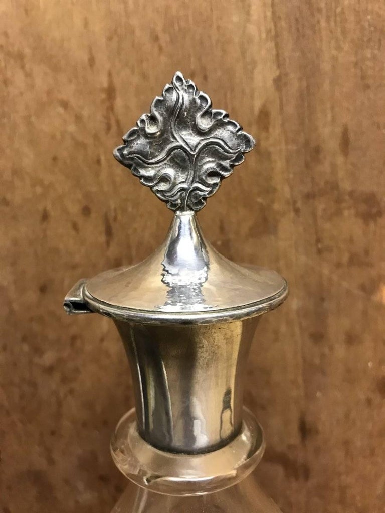 Greenwood and Watts. Pair of Gothic Revival Silver Mounted Glass