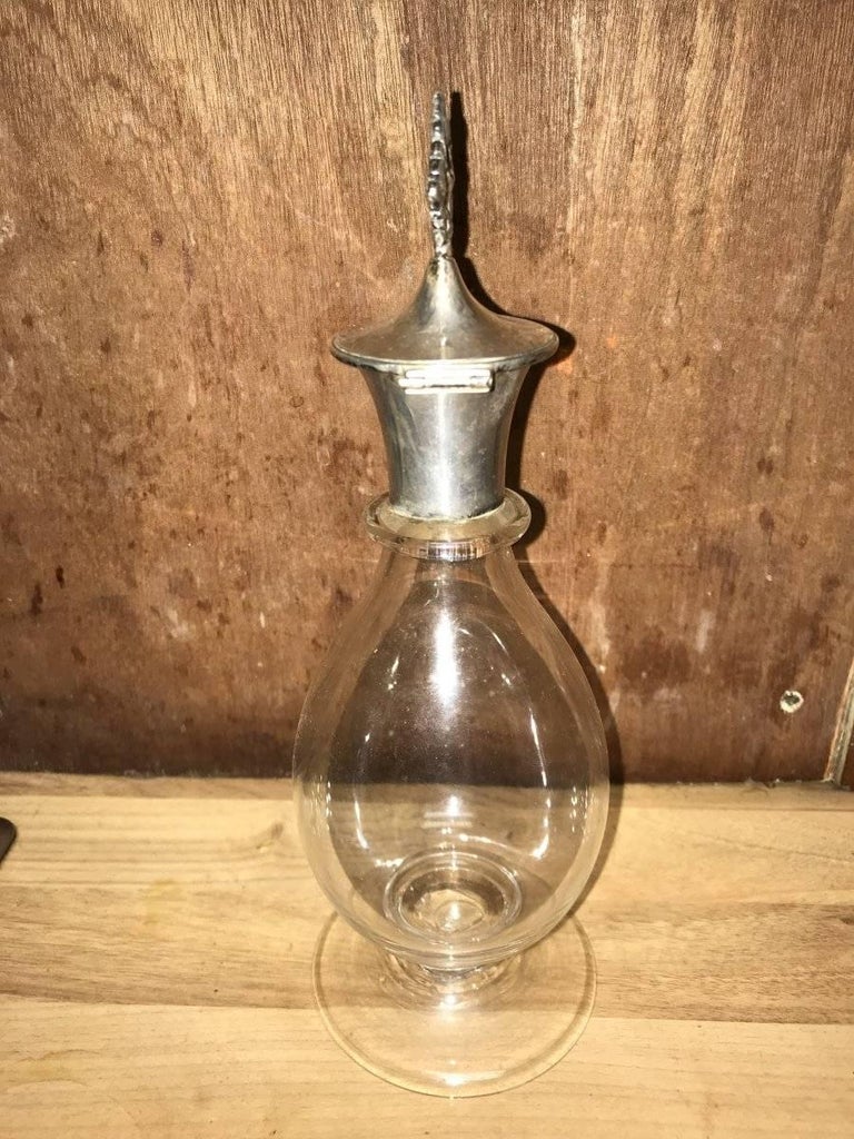 Pair of Gothic Revival Glass Communion Cruets by Greenwood and Watts