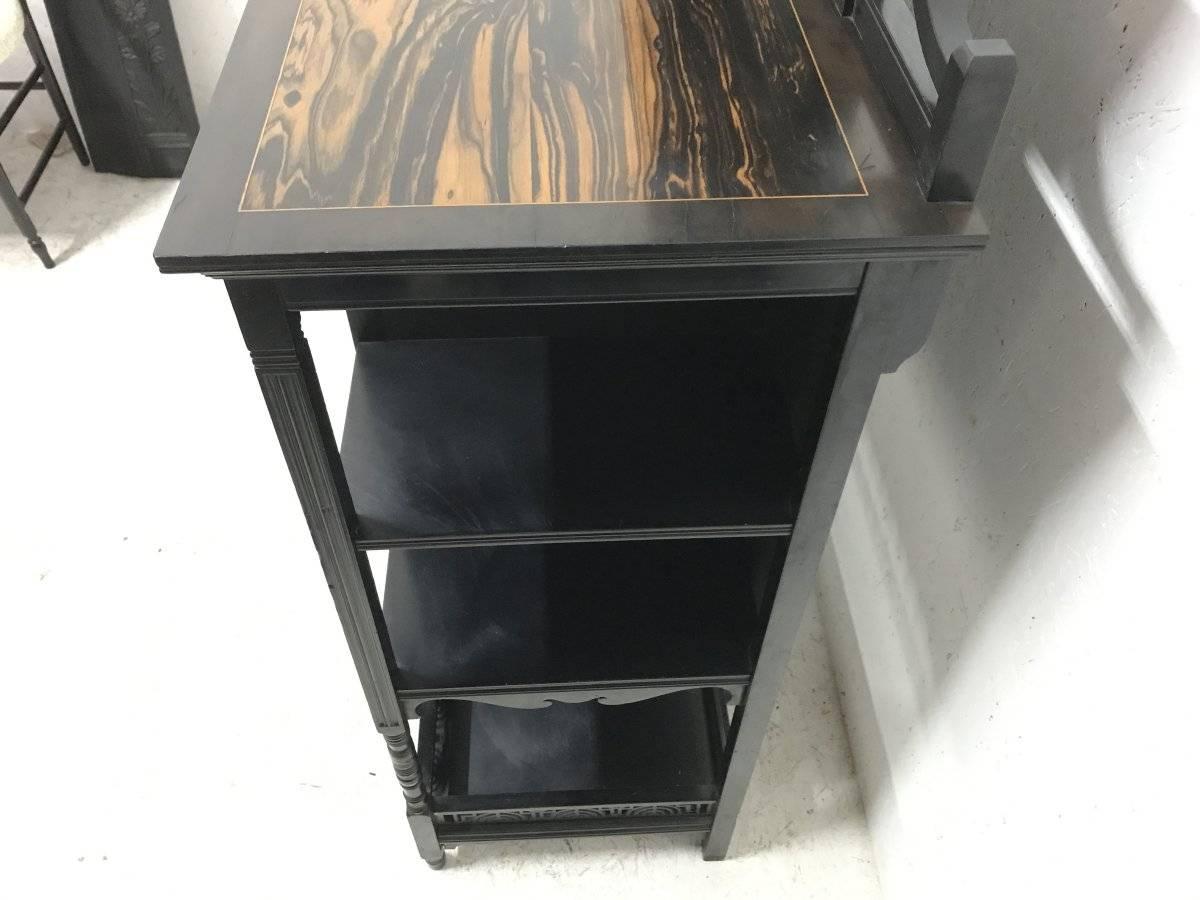 Anglo-Japanese Ebonised & Coromandel Side Cabinet, by Lamb & Co. of Manchester In Good Condition For Sale In London, GB