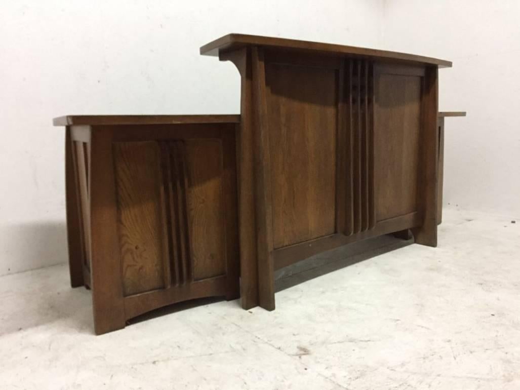 Arts and Crafts Custom-Made Oak Desk in the Style of Charles Rennie Mackintosh