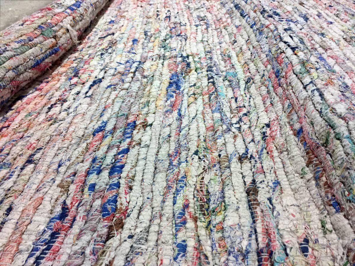 Arts and Crafts Extremely Rare Rag Rug Formerly Owned by the British Actress Jean Simmons
