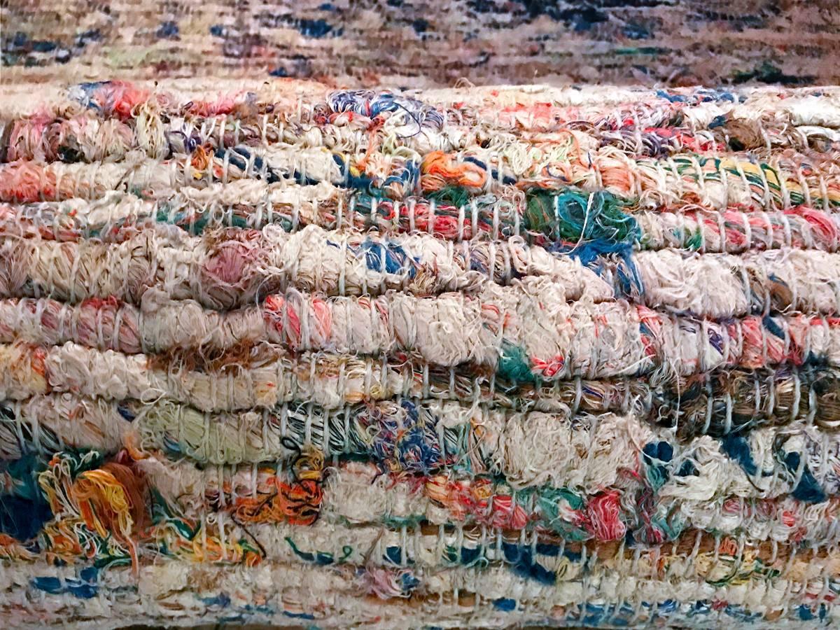 Hand-Crafted Extremely Rare Rag Rug Formerly Owned by the British Actress Jean Simmons