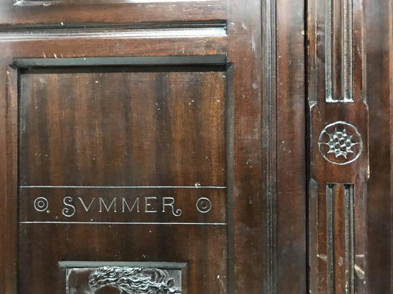 Four Seasons A Rare Aesthetic Movement Wardrobe In The Style Of E W Godwin For Sale At 1stdibs Four Seasons A Rare Aesthetic Movement Wardrobe In The Style Of E W Godwin For Sale At 1stdibs