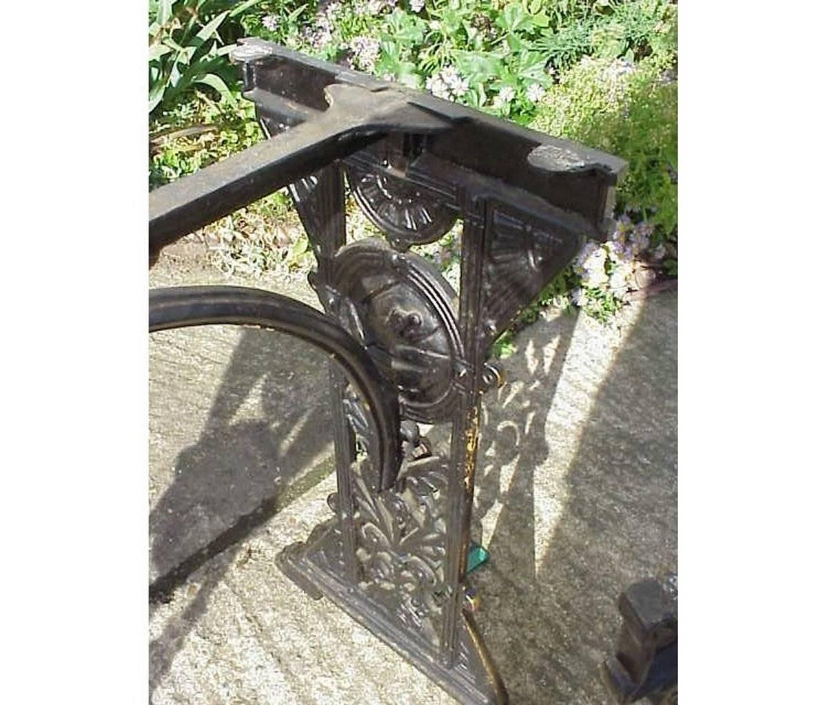 Pair Aesthetic Movement Cast Iron Garden Tables in The Manner of Thomas Jeckyll For Sale 2