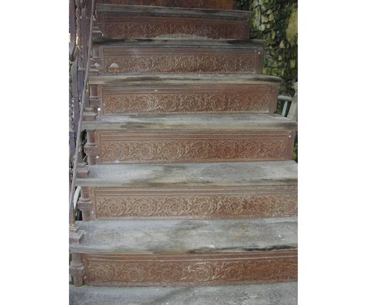 Art Nouveau Arts & Crafts Cast & Wrought Iron Double Staircase by Eisenwerk Joly Wittenberg