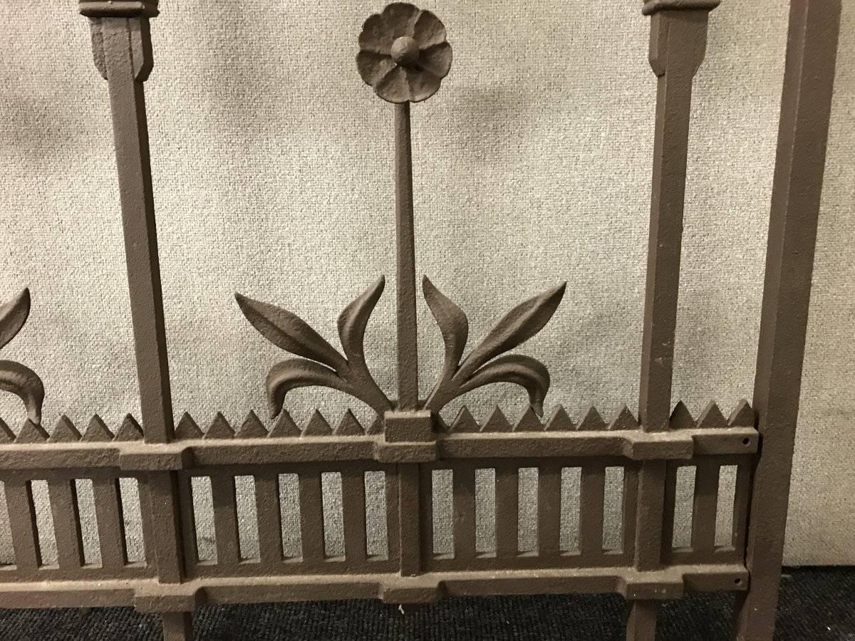 Aesthetic Movement Gothic or Aesthetic Iron Railings in the Style of Thomas Jeckyll with Sunflowers