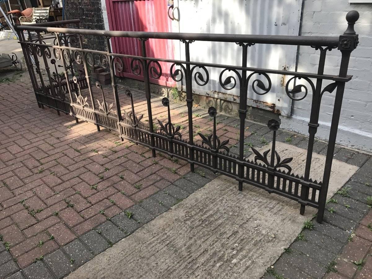Great Britain (UK) Gothic or Aesthetic Iron Railings in the Style of Thomas Jeckyll with Sunflowers