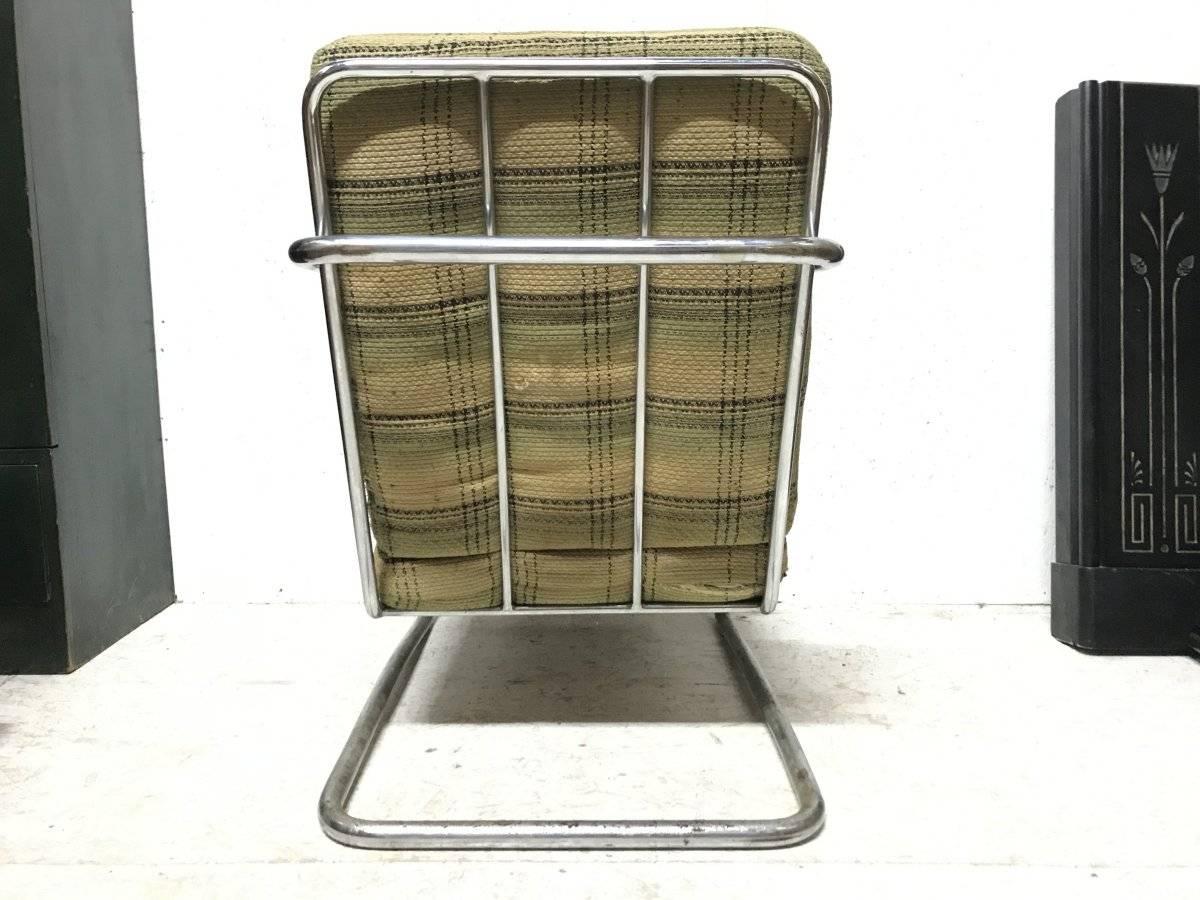 Thonet Freischwinger-Sessel aus den 1930er Jahren im Stil von Erich Dieckmann, Gilbert Rhode (Bauhaus) im Angebot