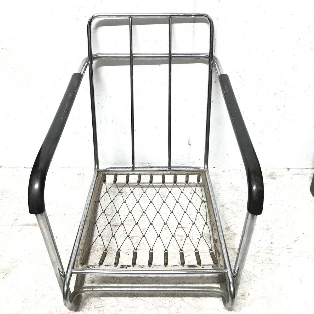 Thonet Freischwinger-Sessel aus den 1930er Jahren im Stil von Erich Dieckmann, Gilbert Rhode (Stahl) im Angebot