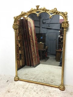 Thomas Fentham 136 the Strand a Late Georgian Gothic Revival Gilt Wall Mirror