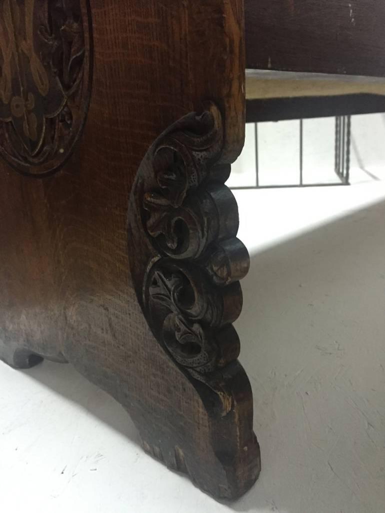 A. W. N. Pugin An Important Pair of Oak Gothic Revival Benches from Abney Hall 1