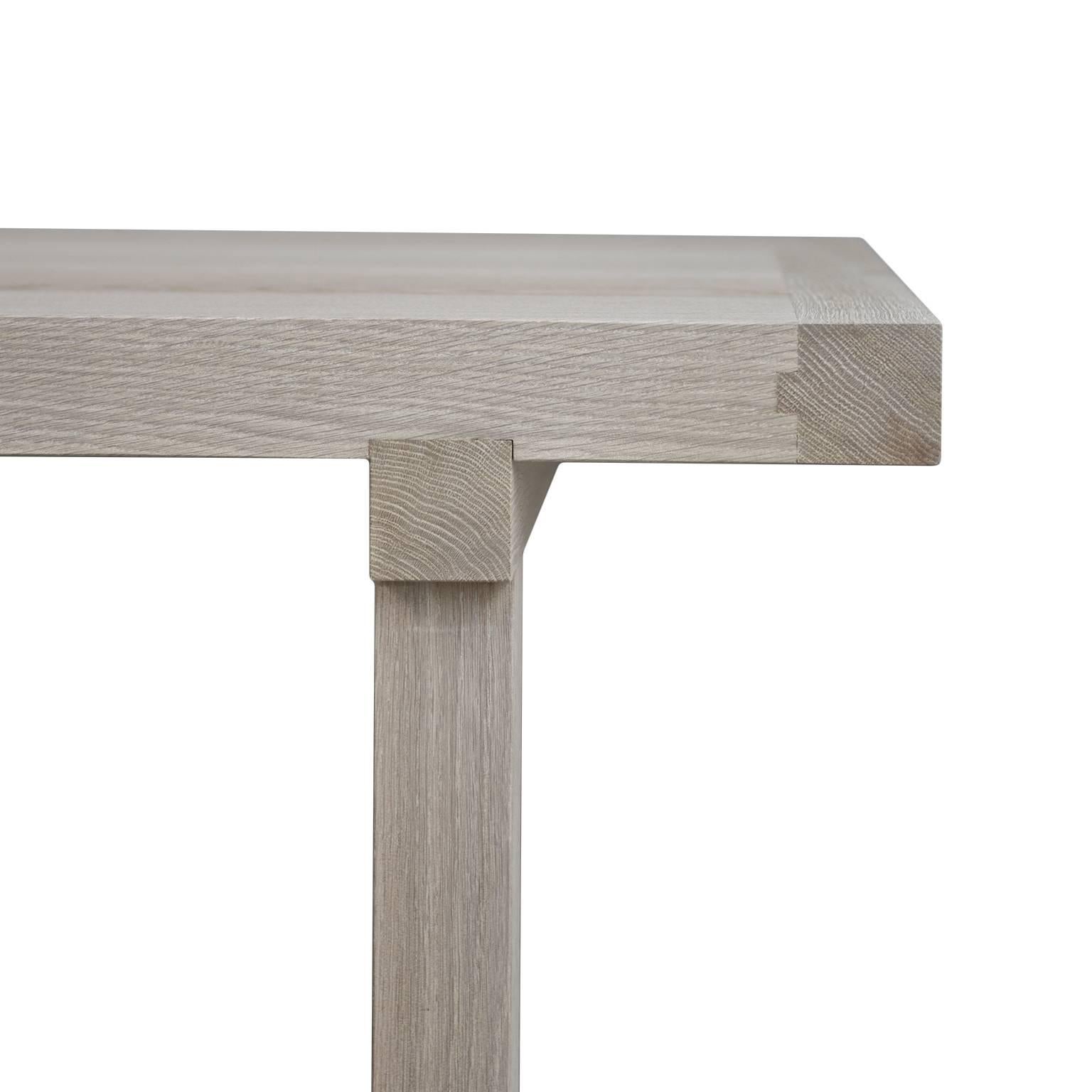 Am designs dining table or desk, in bleached massive oak. Available in any size.