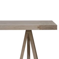 Trestle Table bleached massive oak
