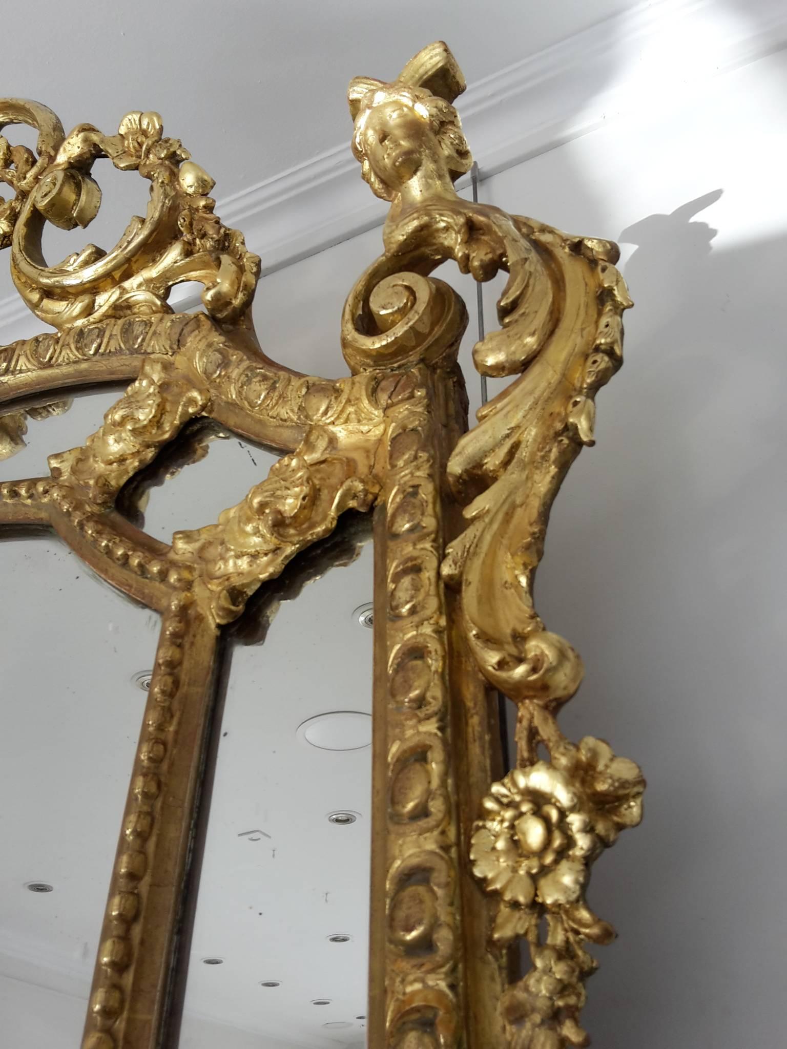 French Gold Mirror Napoleon III For Sale 2