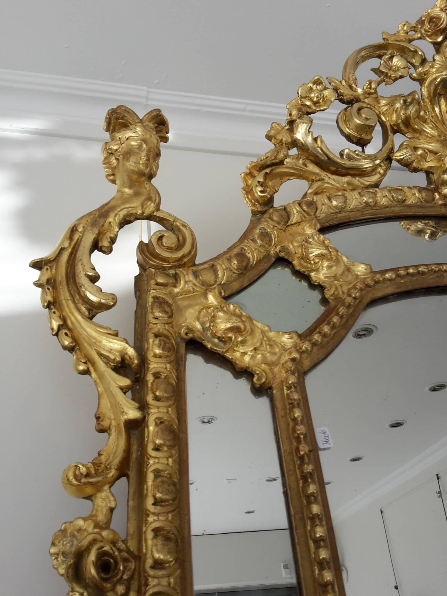 French Gold Mirror Napoleon III For Sale 3