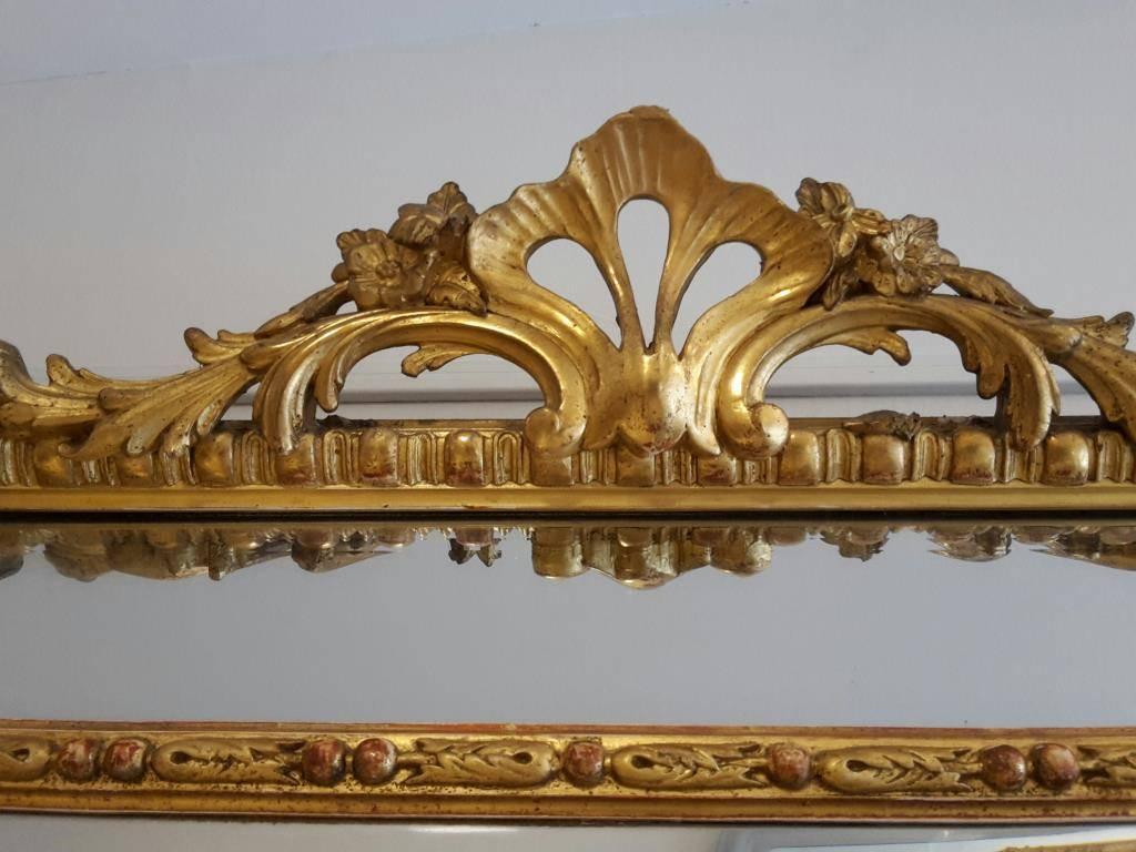 19th Century Antique French Napoleon III Mirror