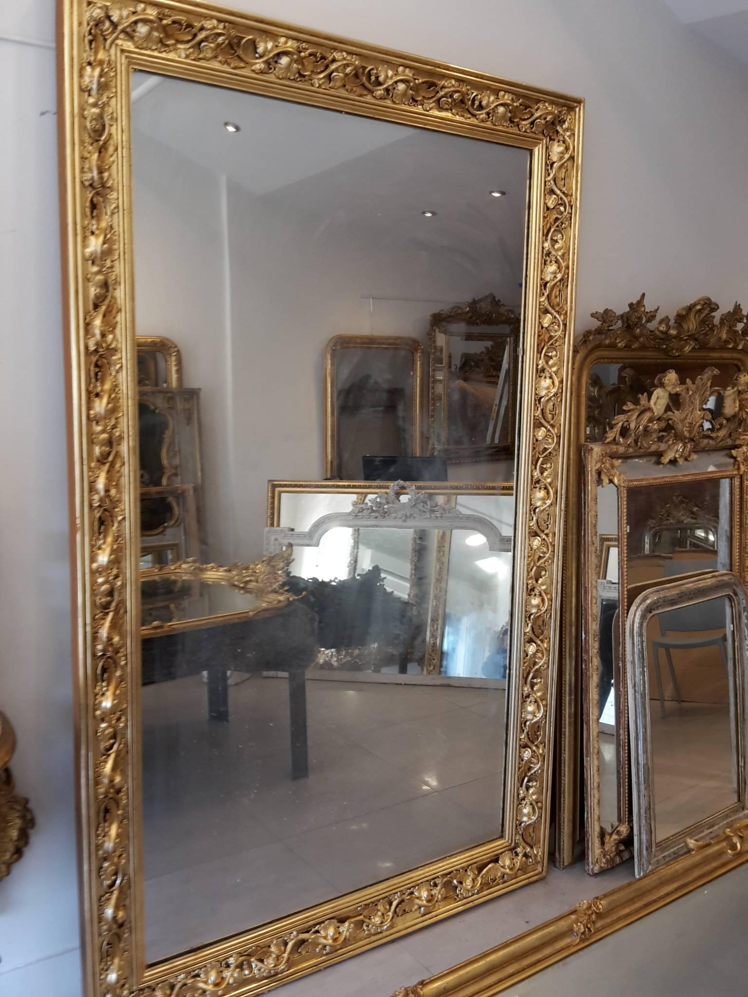 French Antique  spectacular  Mirror Napoleon III