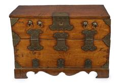 19th Century Hand Hewn Korean Chest