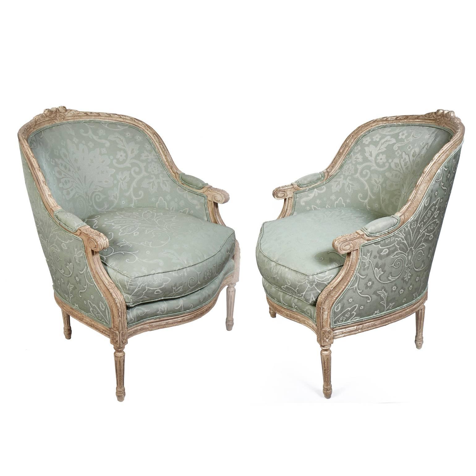 Pair of Harden French Carved Armchairs
