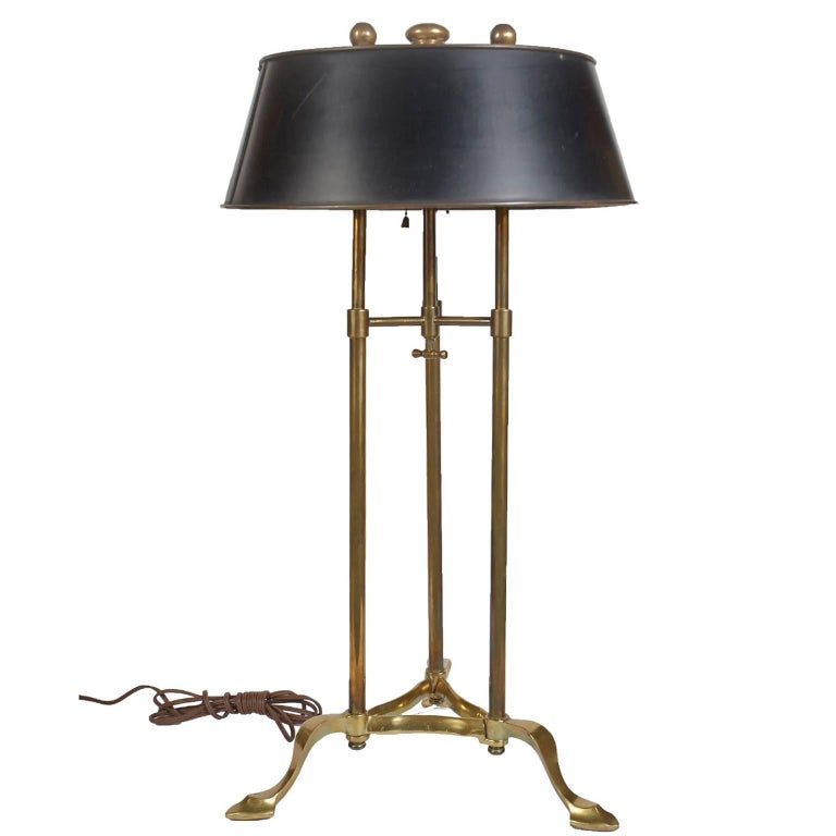 Vintage Chapman Brass Table Lamp With Black Metal Shade At 1stdibs Vintage Chapman Brass Table Lamp With Black Metal Shade For