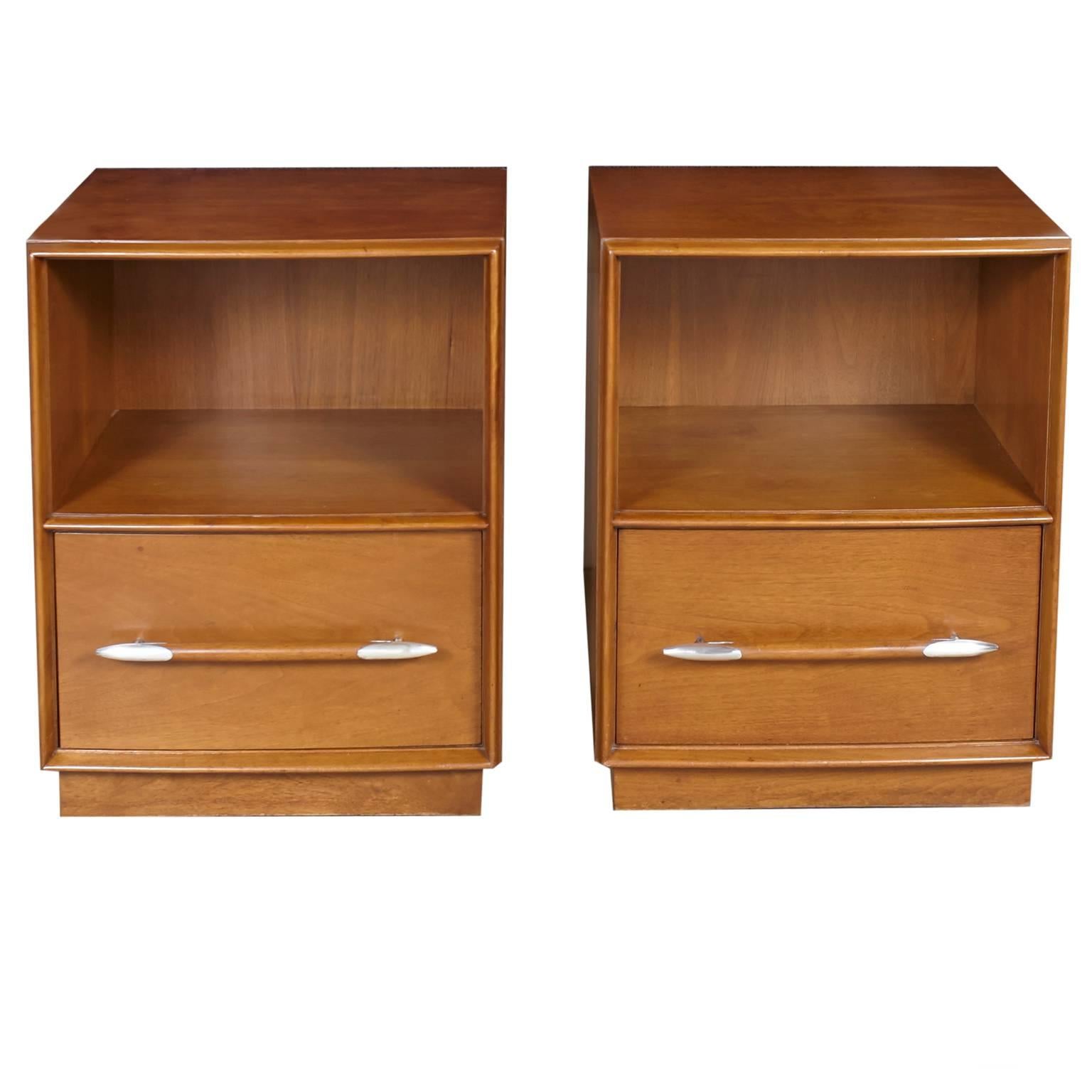 Pair of T.H. Robsjohn-Gibbings Nightstands Designed for Widdicomb