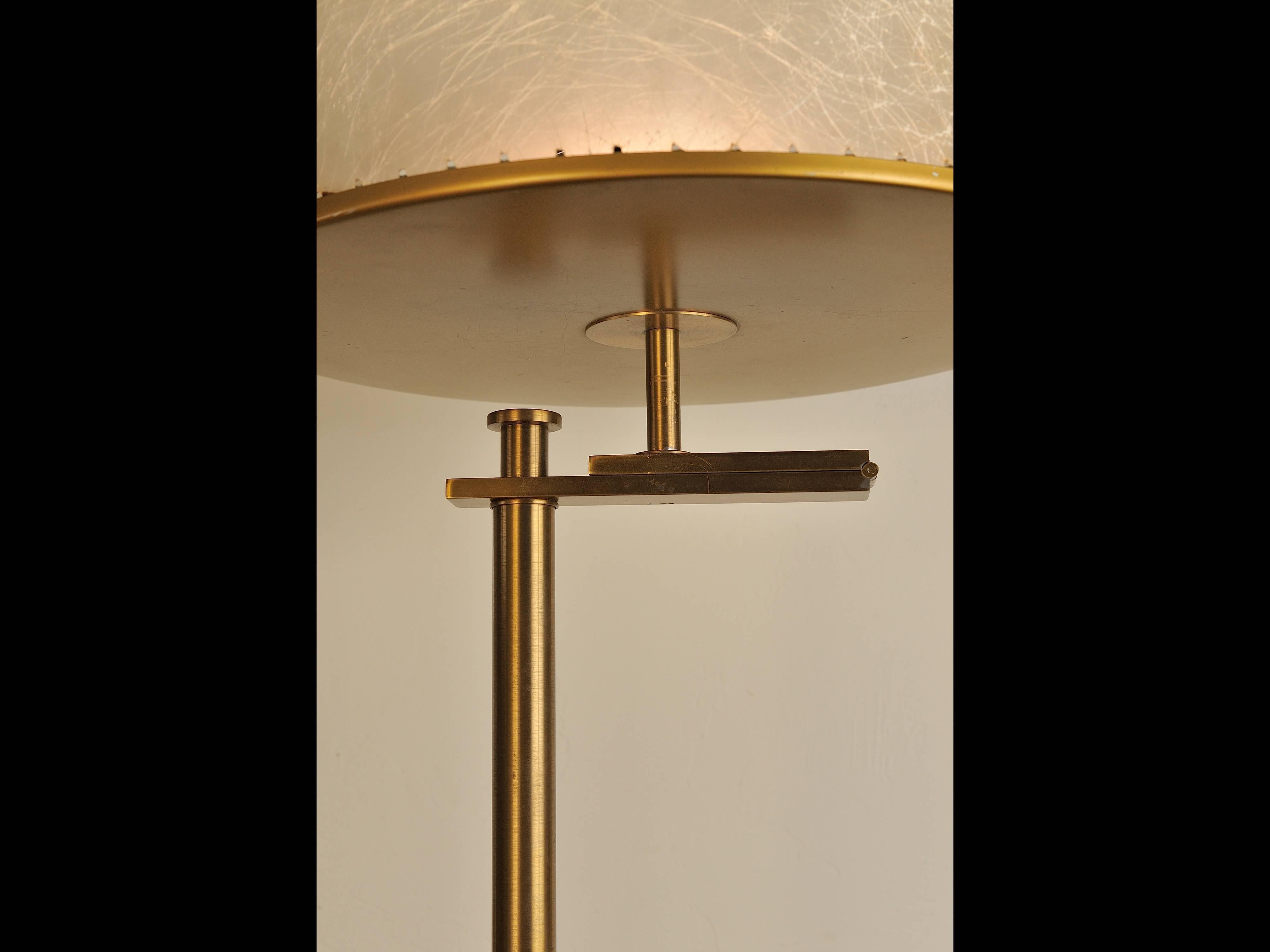 American Kurt Versen Brass Flip-Top Floor Lamp