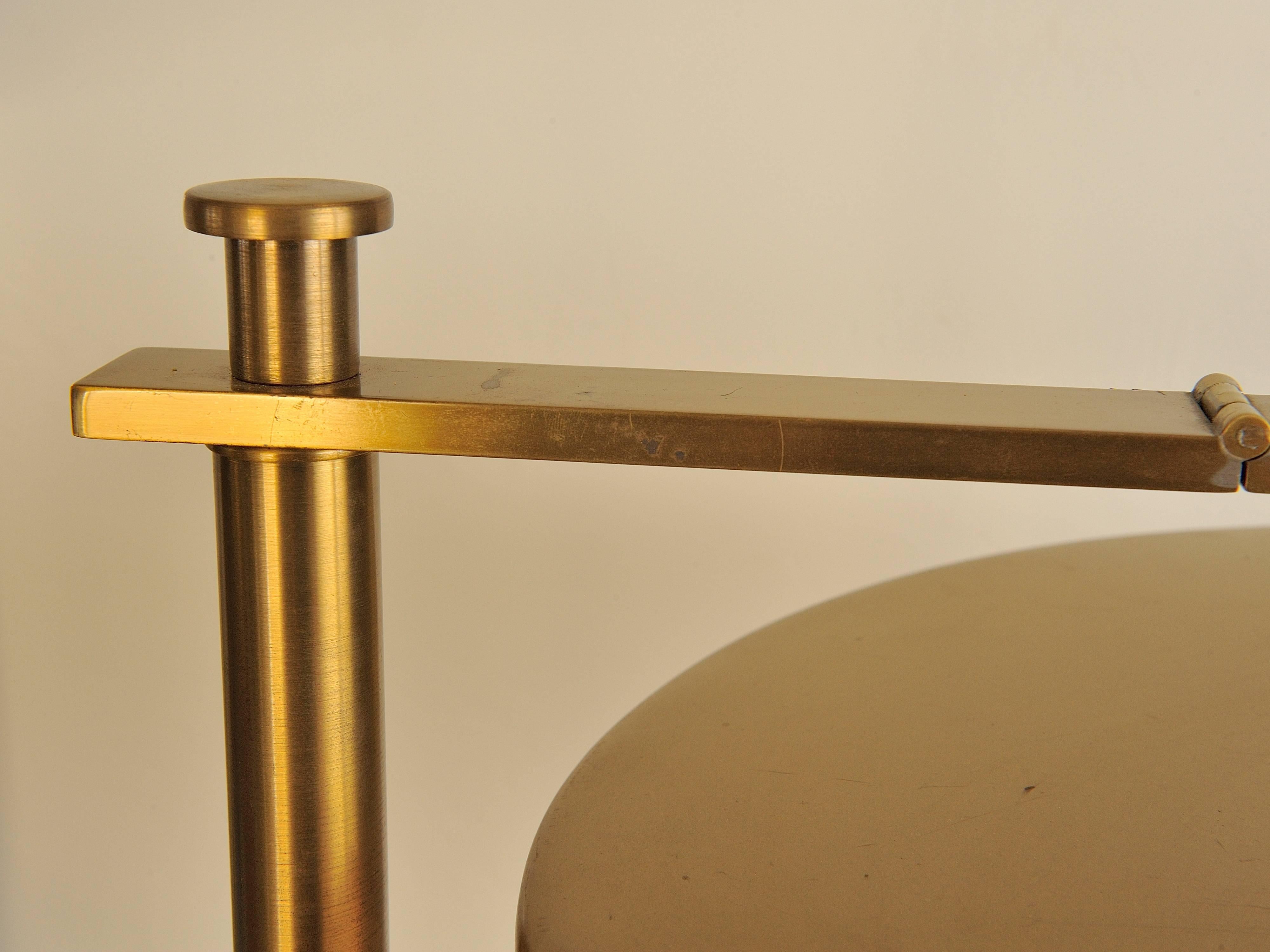 Parchment Paper Kurt Versen Brass Flip-Top Floor Lamp