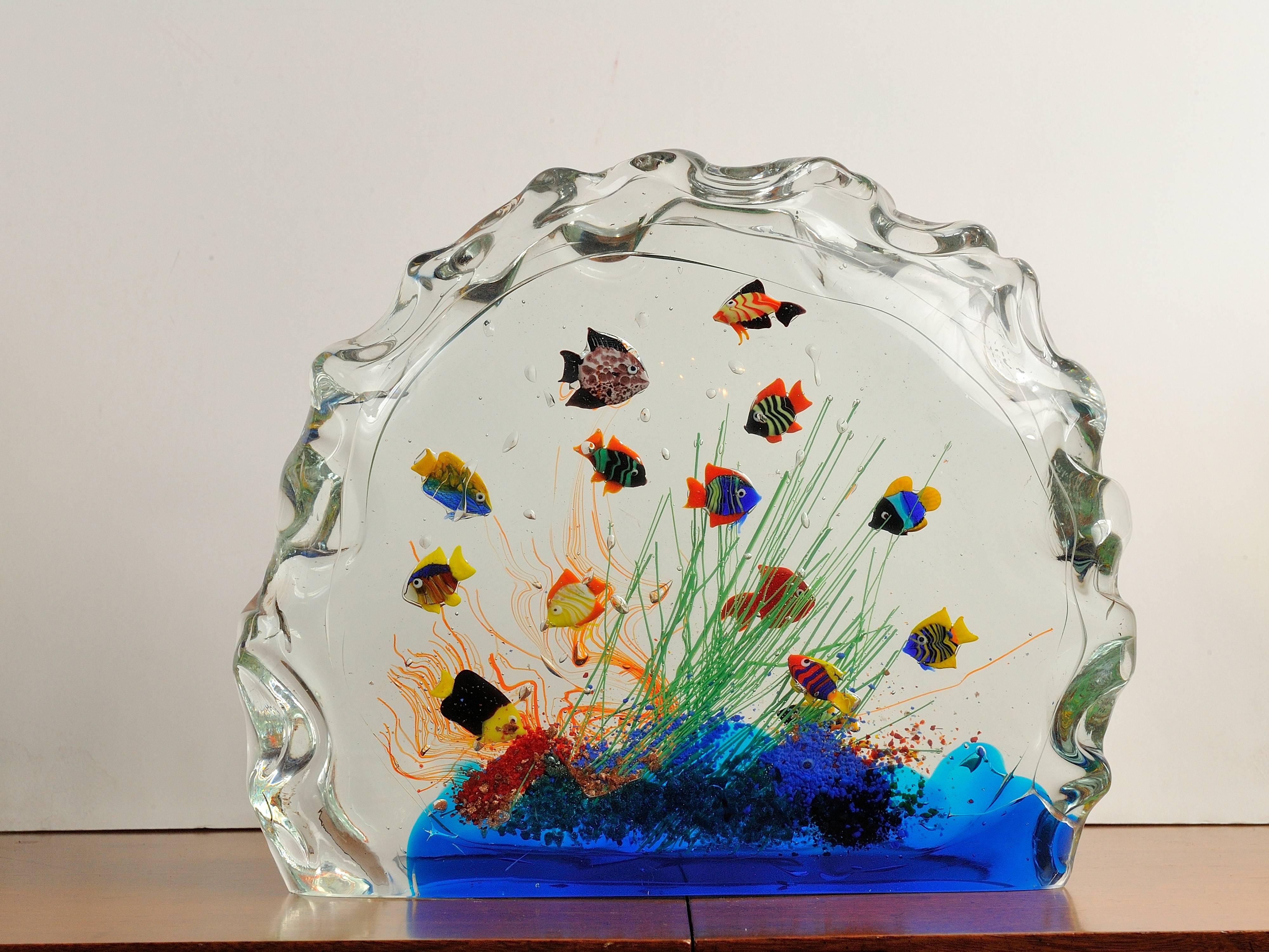 Mid-Century Modern Rare, Large Murano Glass Aquarium