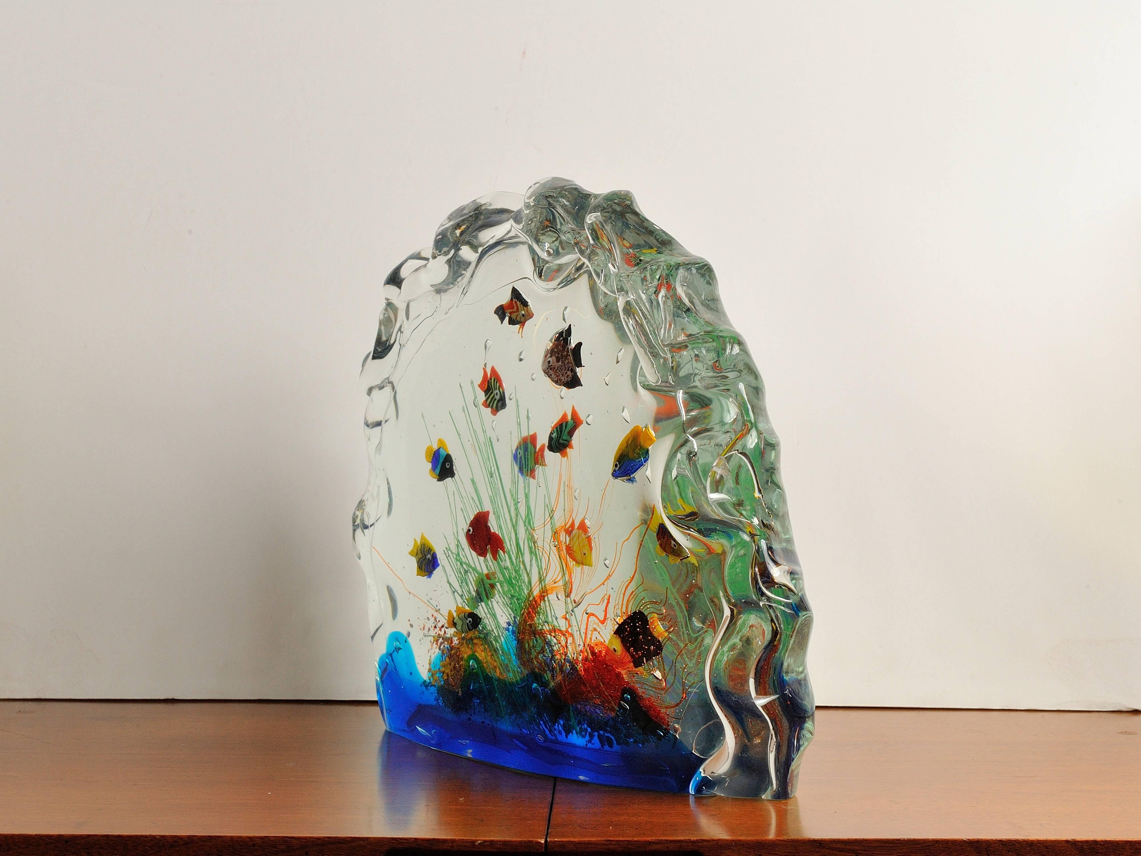 Hand-Crafted Rare, Large Murano Glass Aquarium