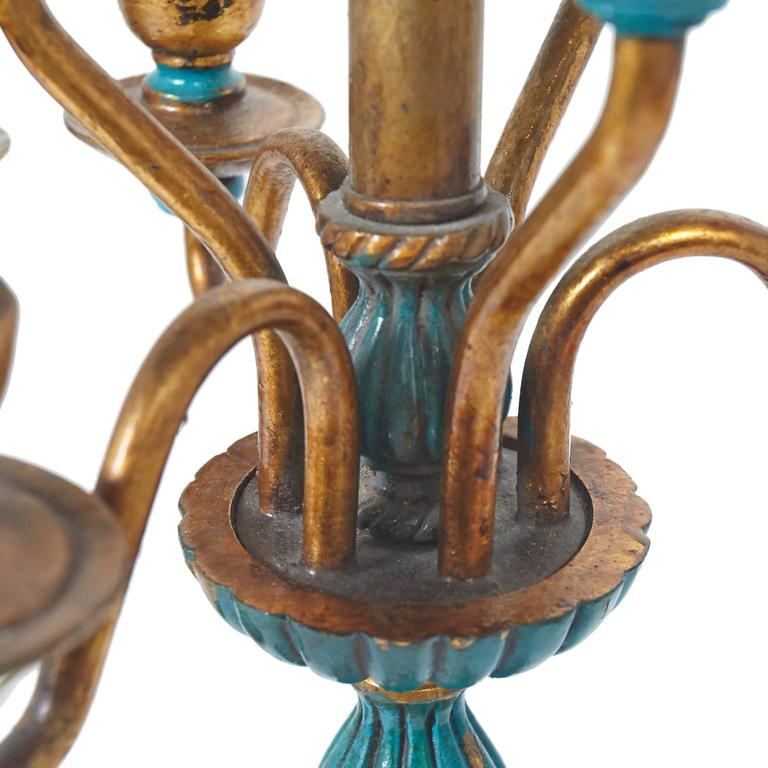 Exquisite Pair of French Inspired Candelabra Lamps with Four Cherubs