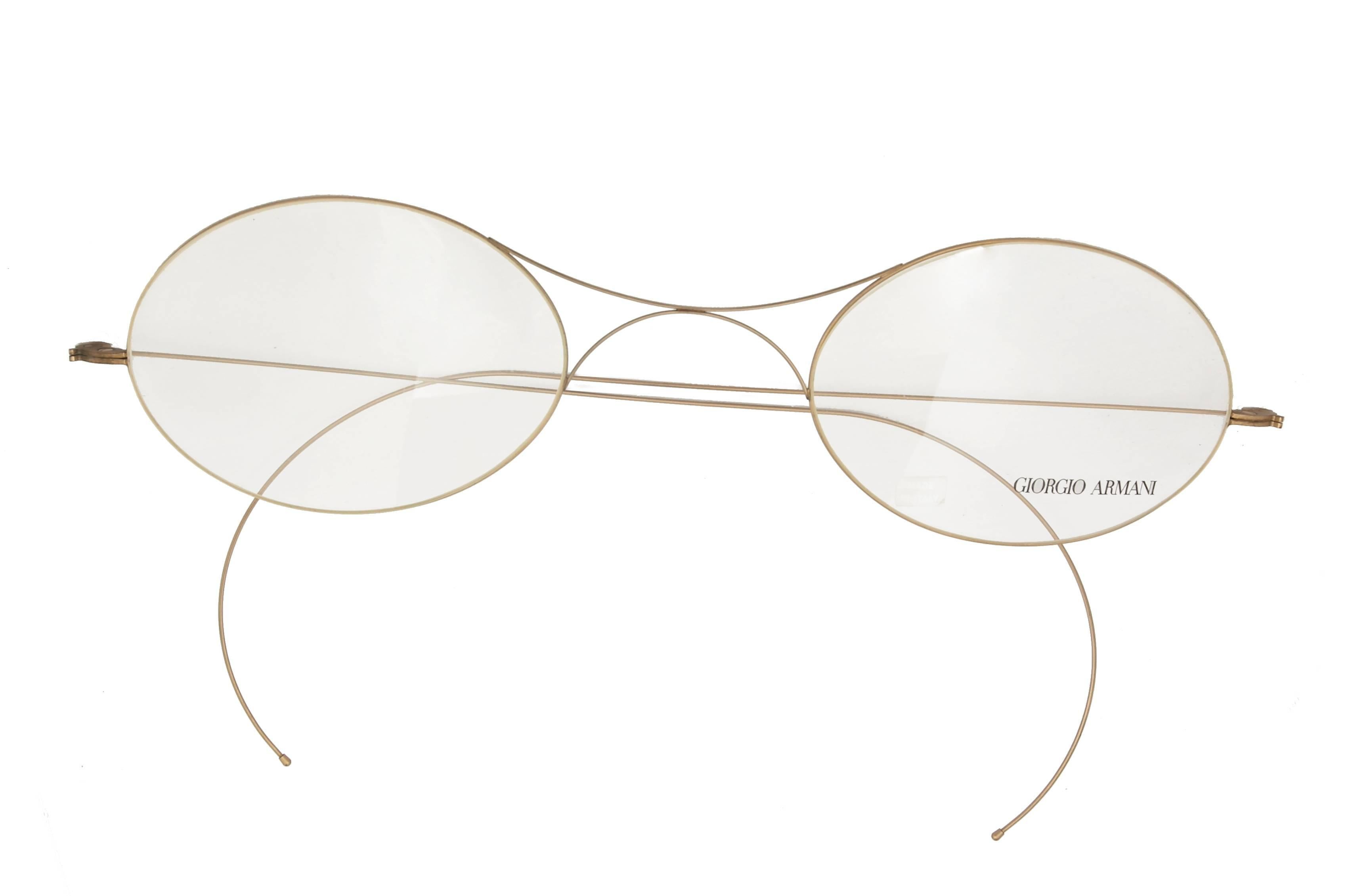 armanis wirerimmed glasses