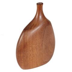 Beautiful Asymmetrical Doug Ayers Carved Wood Vase